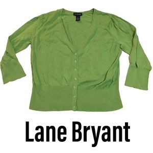 >> 5 for $25 << Lane Bryant Green Cardigan - #113